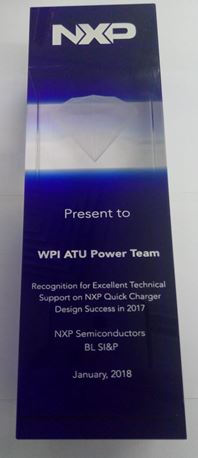 Recognition for Excellent Technical Support on NXP Quick Charge Design Success in 2017