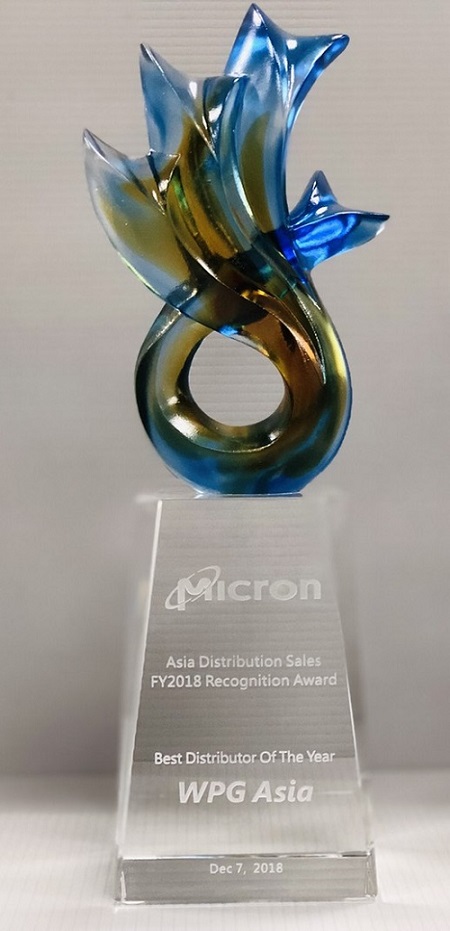 Asia Distribution Sales FY2018 Recognition Award. Best Distributor Of The Year